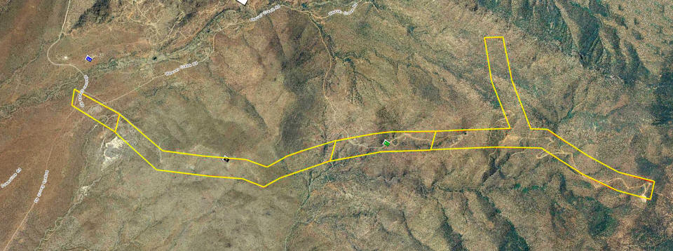 Panorama photo with property lines